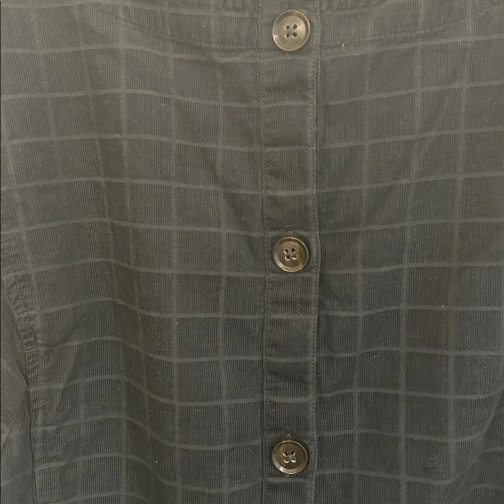 🛍 2/$18 Madewell Corduroy Puff-Sleeve Top in Windowpane